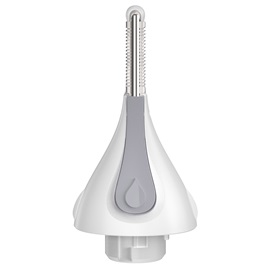 Dual-sided trimmer head for nose, ear, and brow trimmer, front view.