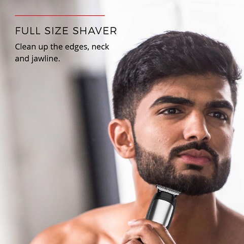 Full Size Shaver. Clean up the edges, neck and jawline.