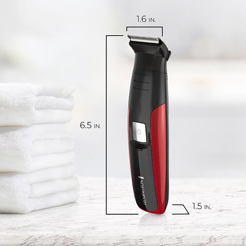 Men's multigroomer is 6.5 inches tall, 1.6 inches wide, 1.5 inches deep - PG6154